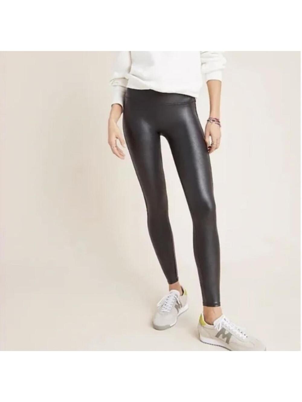 NWOT SPANX Faux Leather Leggings Black Size Small Petite
